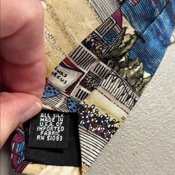 Aviation Themed Tie with Blue and Brown Accents - Picture 6 of 6